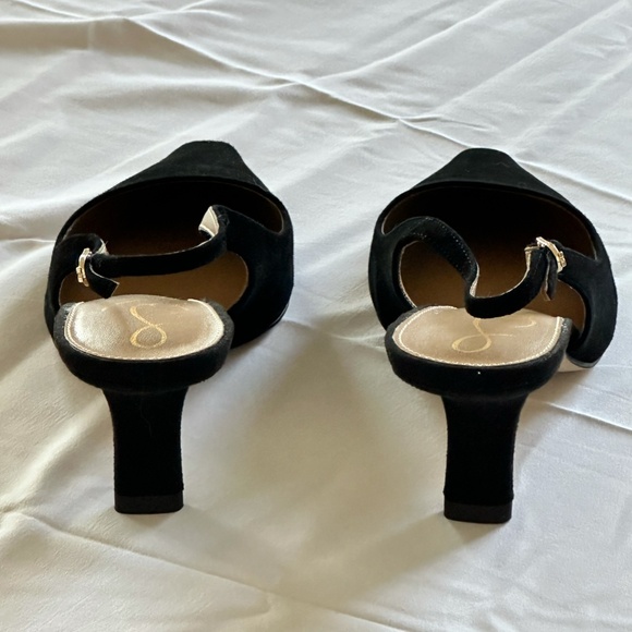 Sam Edelman Black Suede sling back shoes size 9 - Picture 5 of 10